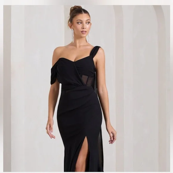 Club L London | Dresses | Club L London Black Maxi Dress | Poshmark
